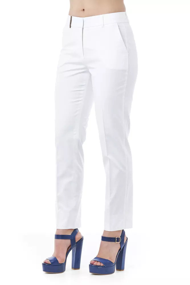 White Cotton Women Pant