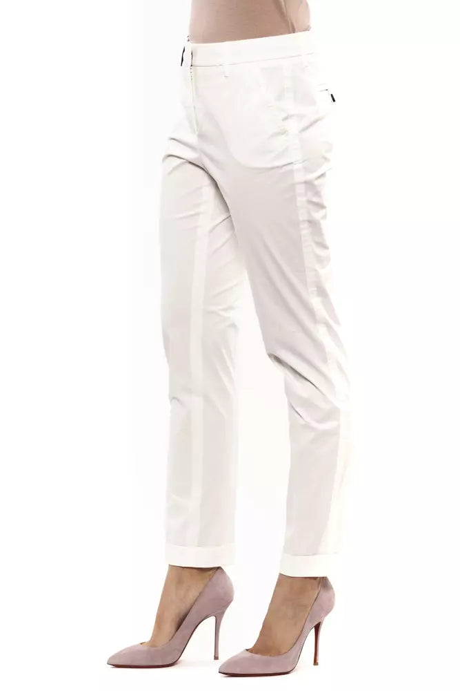 White Cotton Women Pants