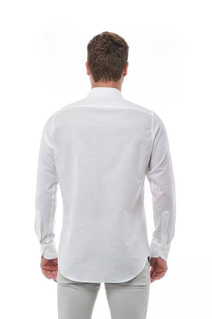 White Cotton Men Shirt