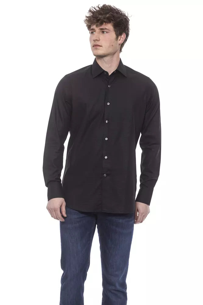 Camisa de algodón negra