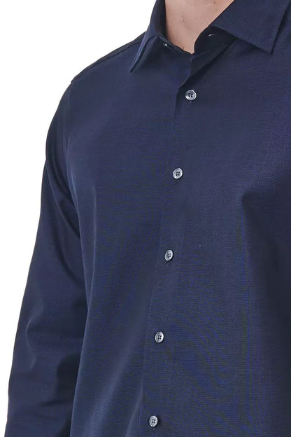 Camisa de algodón azul