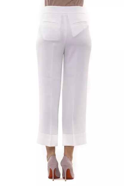 White Viscose Women Pants