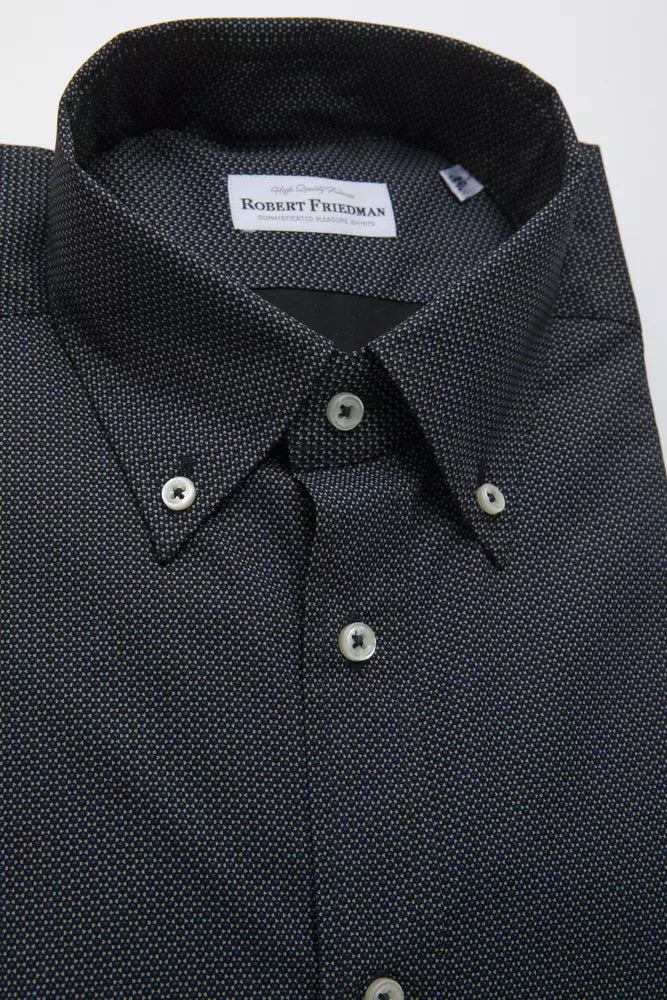 Black Cotton Men Shirt