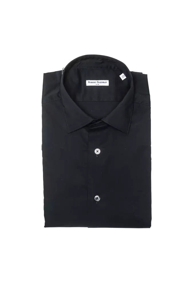 Black Cotton Men Shirt