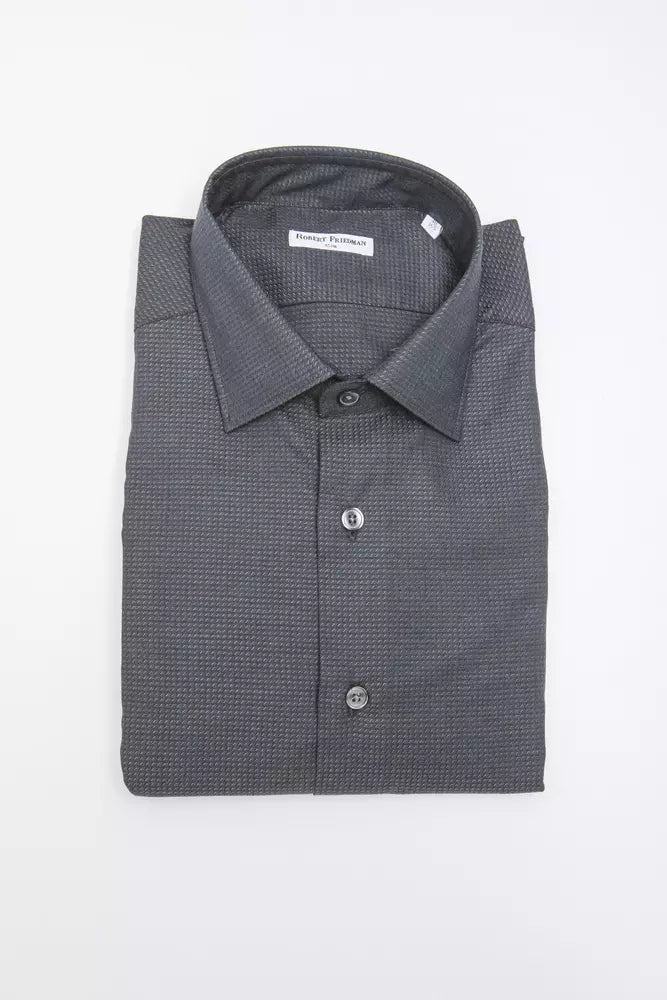 Black Cotton Men Shirt