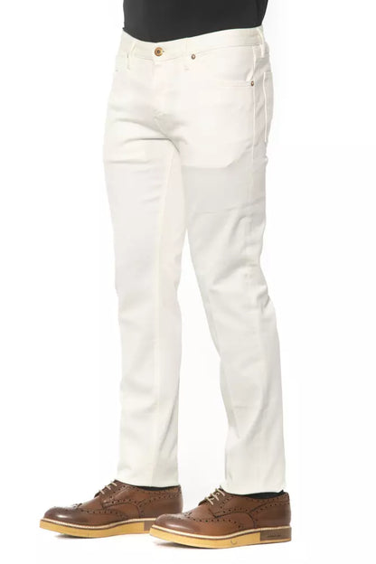 White Cotton Mens Trouser