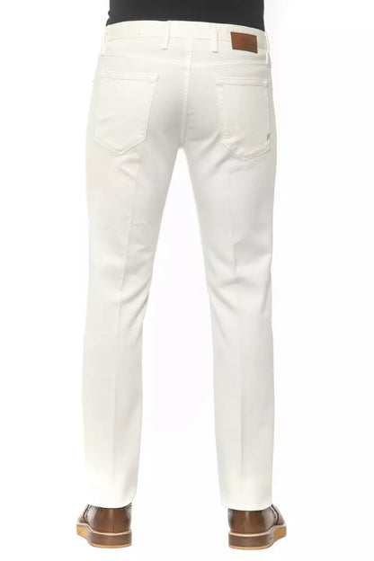 White Cotton Mens Trouser