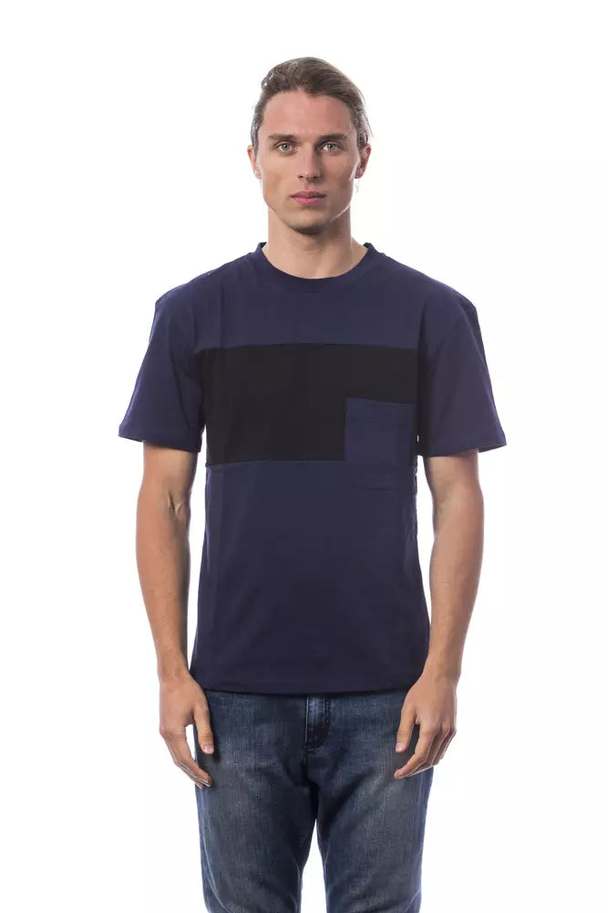 Camiseta de algodón azul