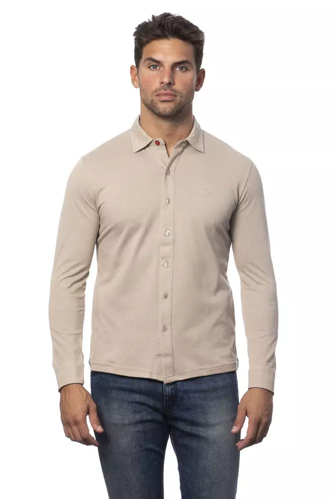 Camisa de algodón beige