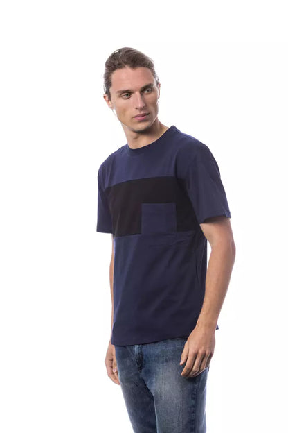 Camiseta de algodón azul