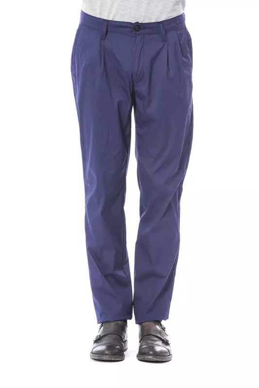 Blue Cotton Men's Chino Pants