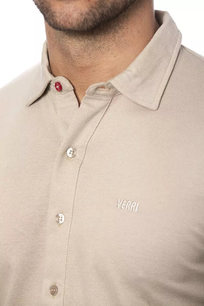 Camisa de algodón beige