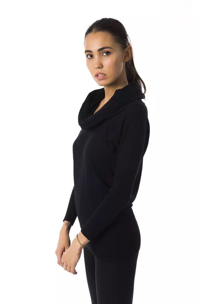 Black Viscose Women Sweater