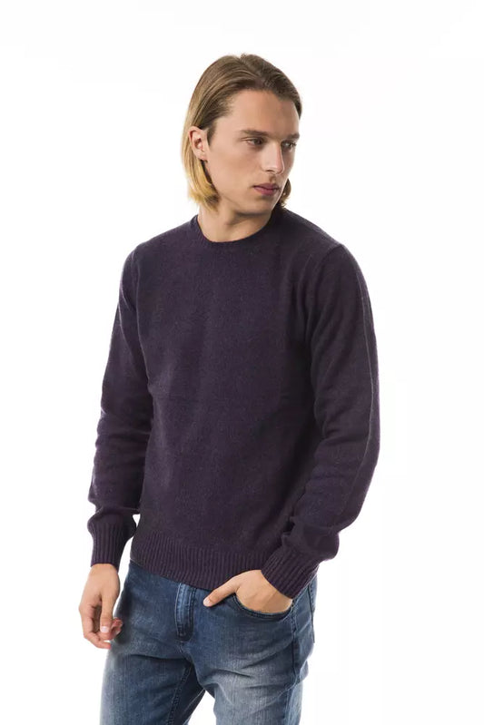 Purple Wool Men Sweater