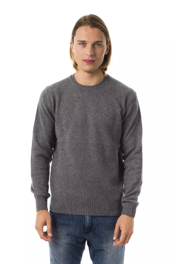 Gray Wool Men Sweater