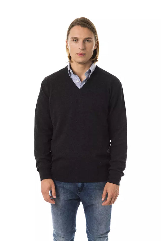 Gray Wool Men Sweater