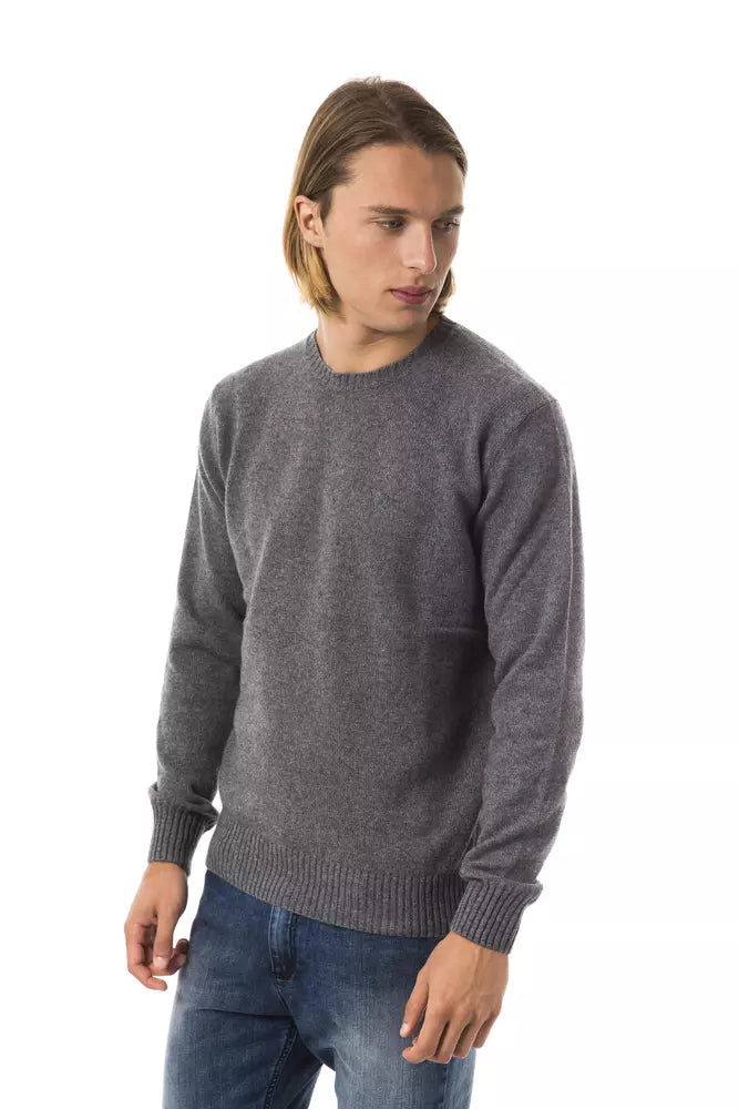 Gray Wool Men Sweater