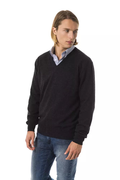 Gray Wool Men Sweater