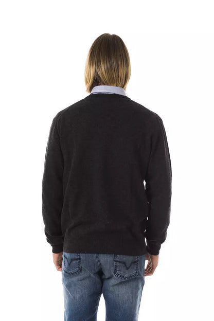 Gray Wool Men Sweater