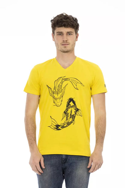 T-shirt en coton jaune