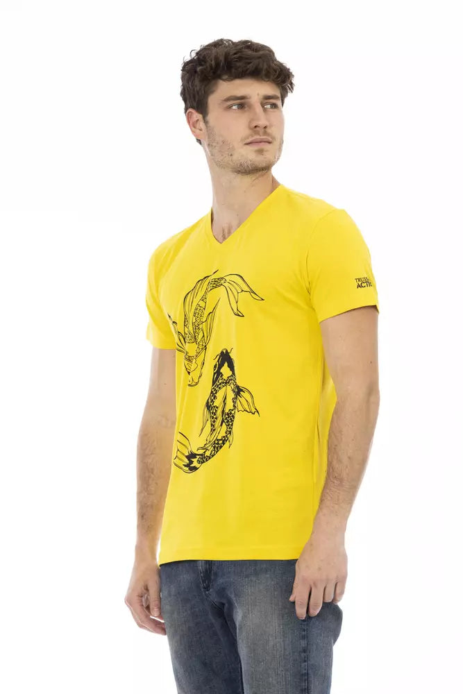 T-shirt en coton jaune