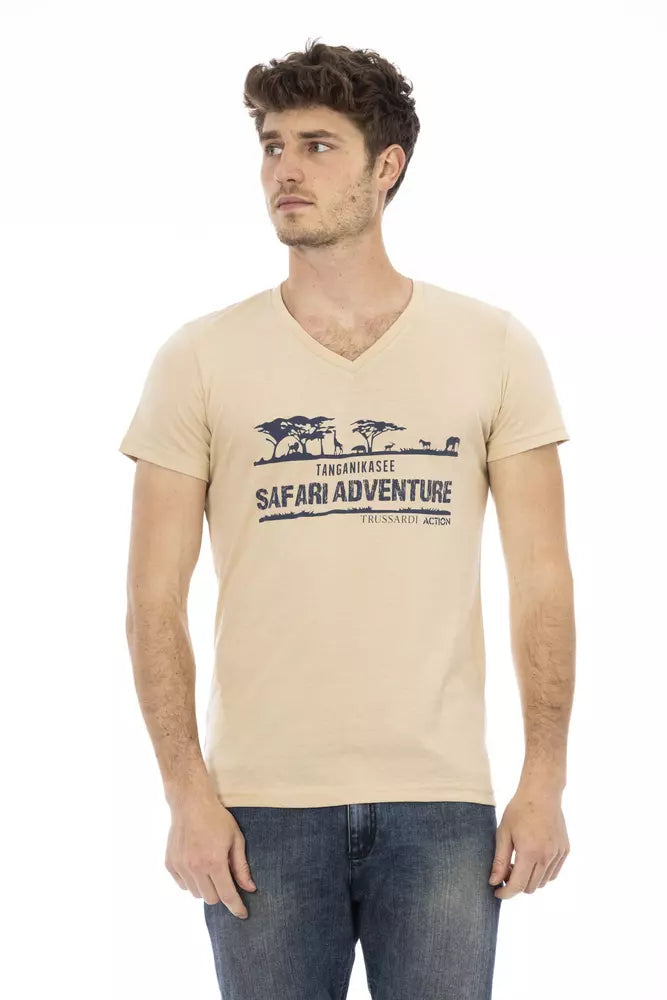 T-shirt en coton beige