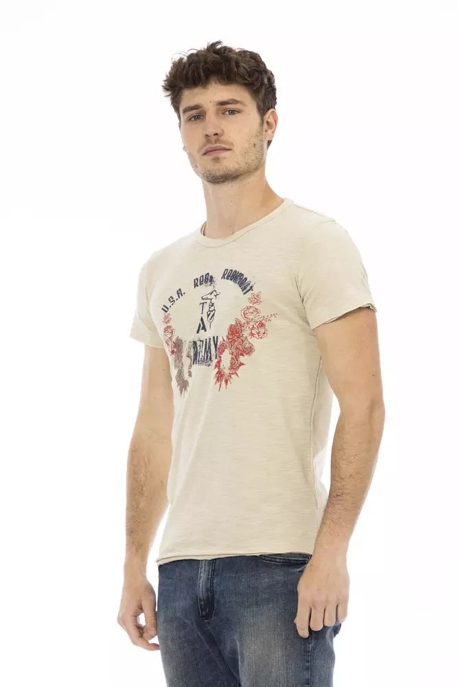 T-shirt en coton beige