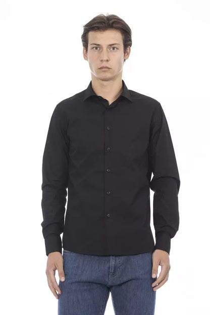 Camisa de algodón negra