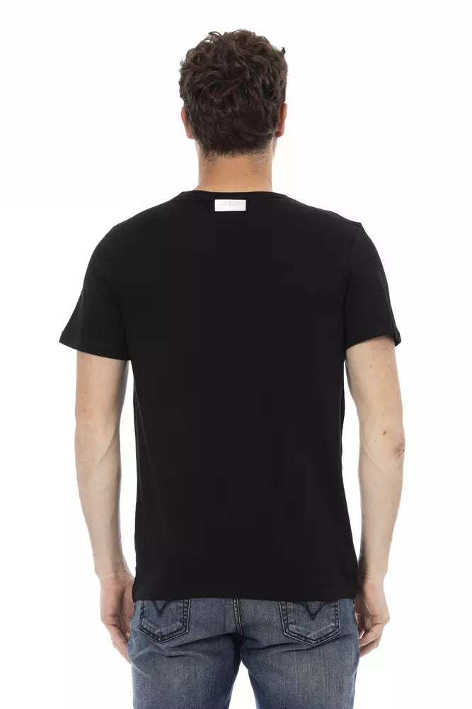 Camiseta de algodón negra