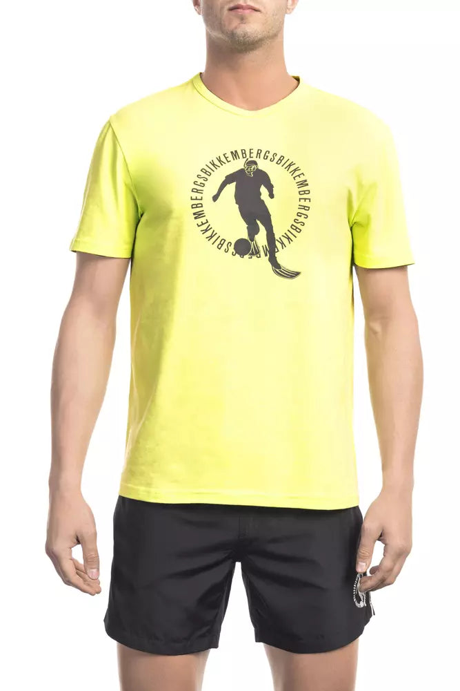 T-shirt en coton jaune