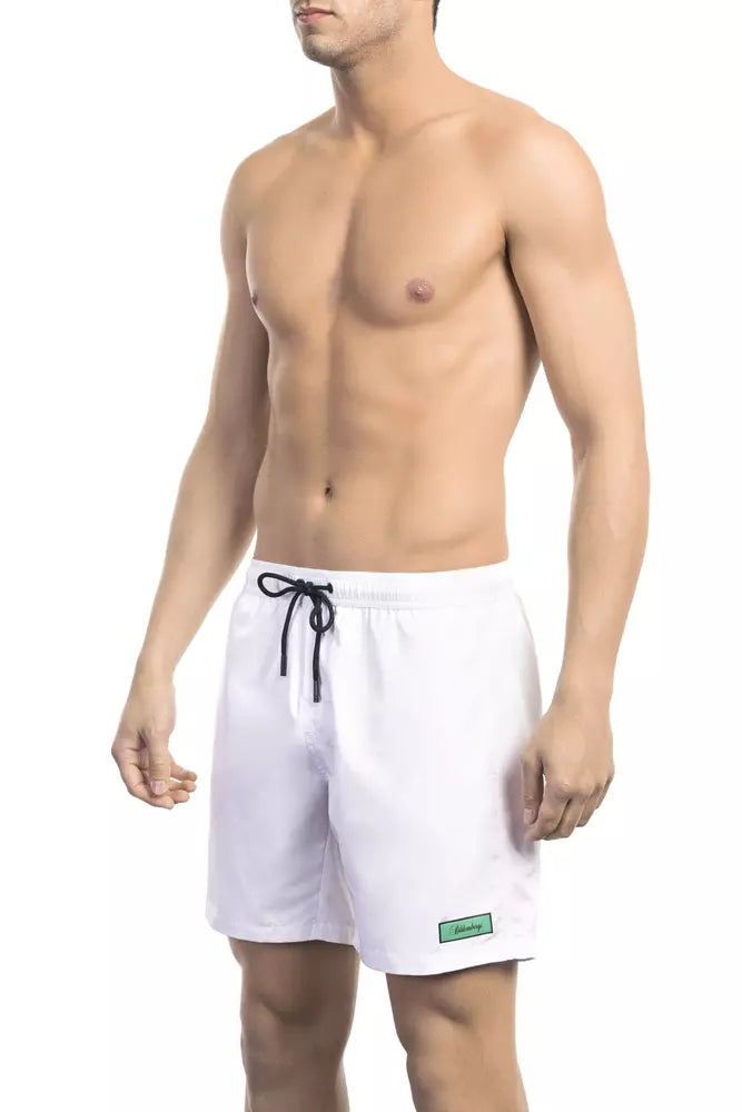 Maillots de bain en polyester blanc