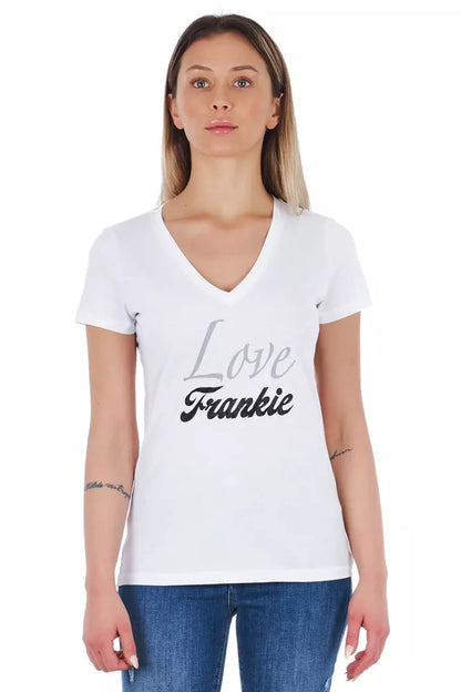 White Cotton Women TShirt