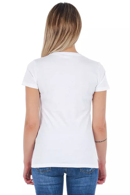 White Cotton Women TShirt