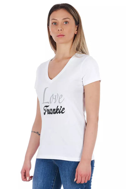 White Cotton Women TShirt