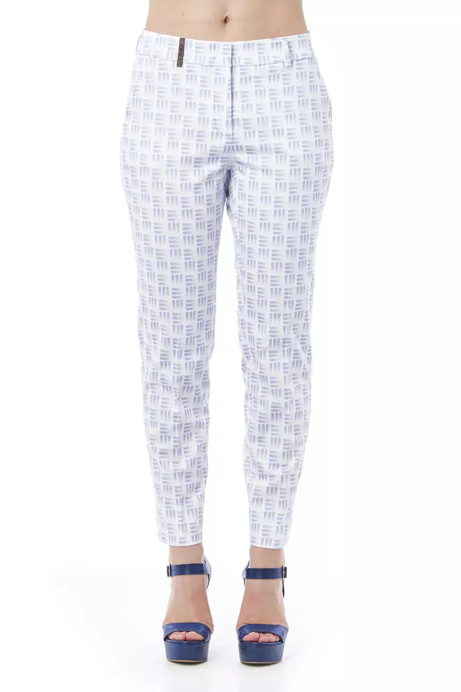 White Cotton Women Trouser