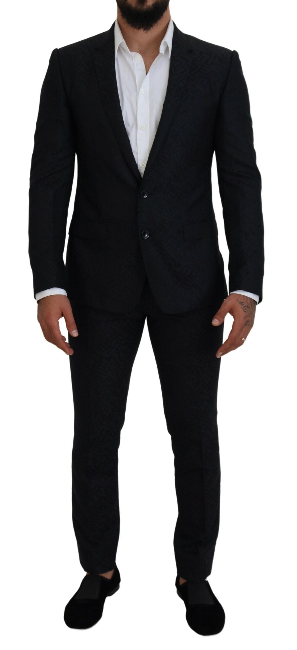 Sleek Martini Style Wool-Silk Men's Suit