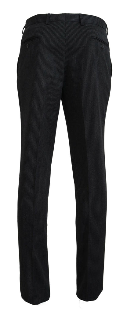 Elegant Black Wool Blend Pants for Men