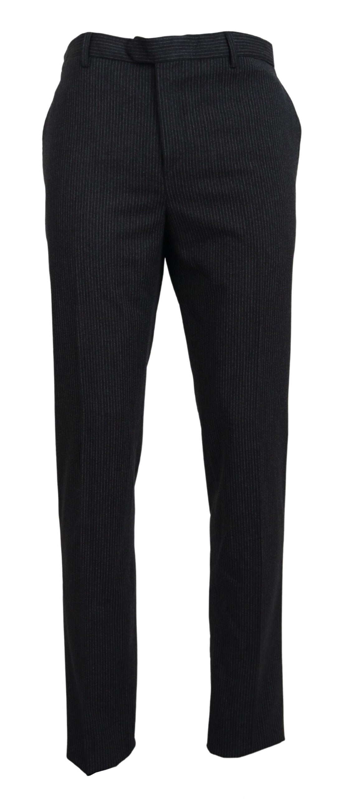 Elegant Black Wool Blend Pants for Men