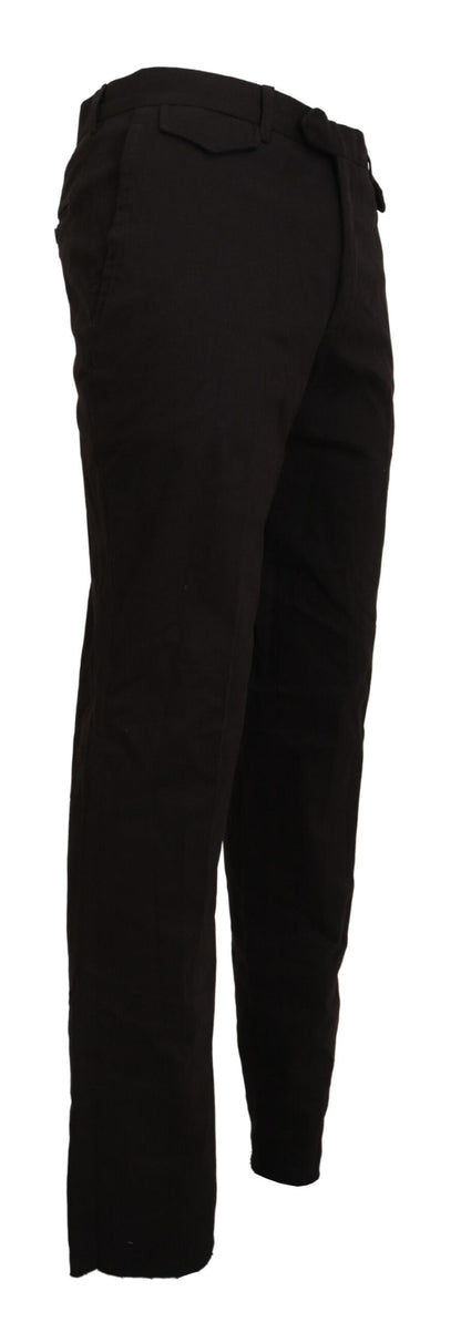 Elegant Brown Cotton Pants for Sophisticated Style