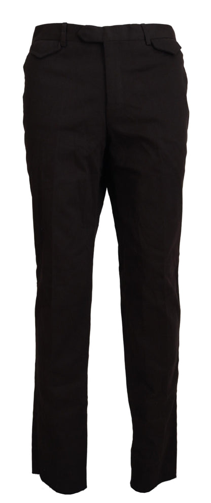 Elegant Brown Cotton Pants for Sophisticated Style