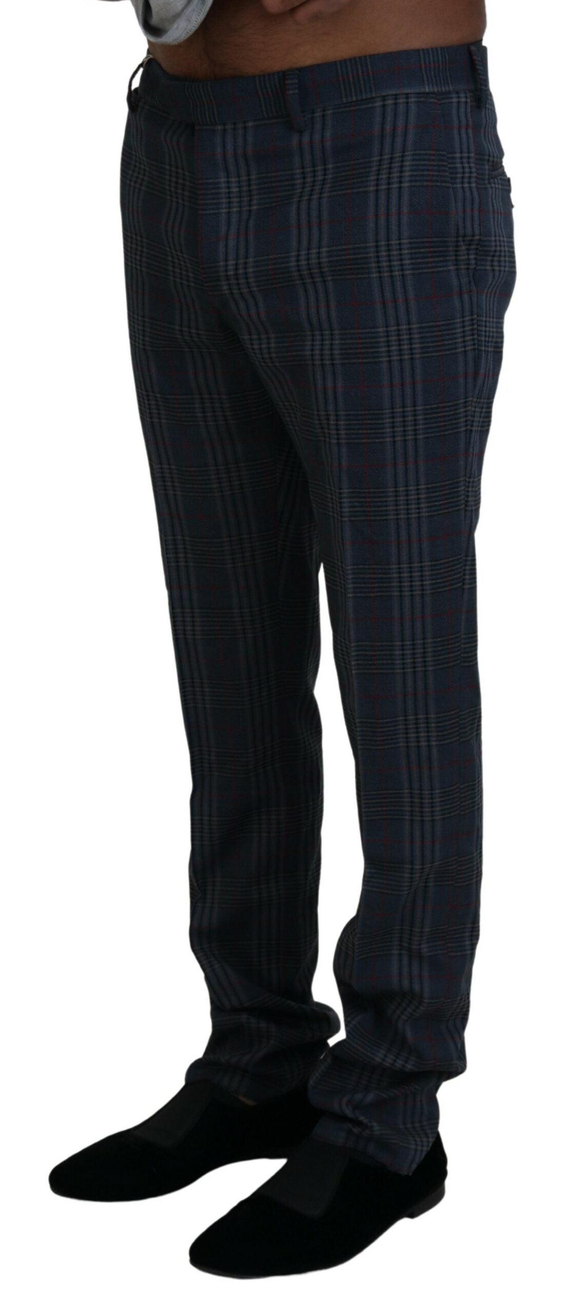 Elegant Multicolor Pure Wool Trousers