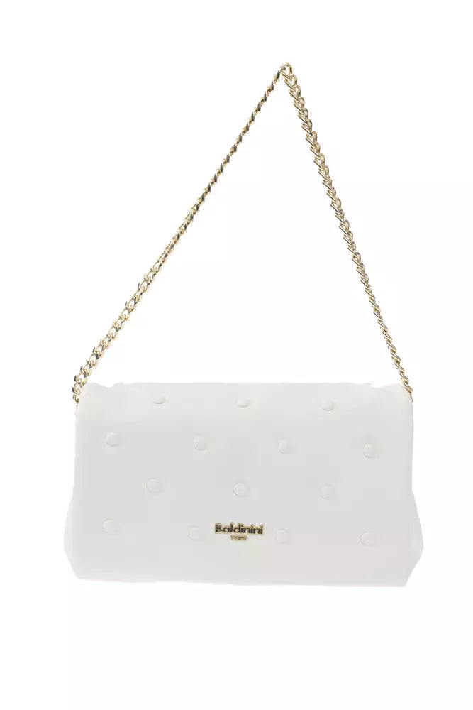 White Polyethylene Women Crossbody Bag