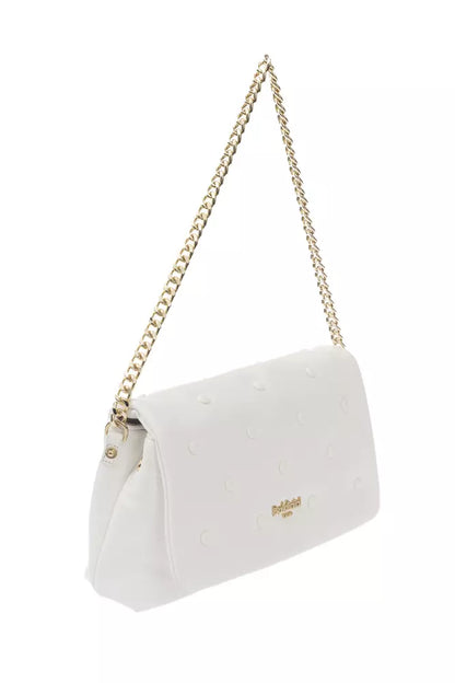 White Polyethylene Women Crossbody Bag