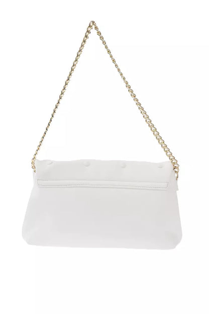 White Polyethylene Women Crossbody Bag