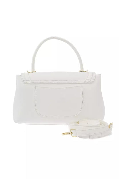 White Polyethylene Women Crossbody Bag