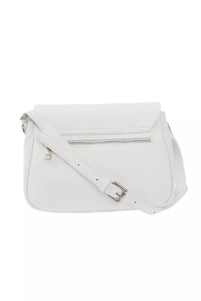 White Leather Women Crossbody Bag