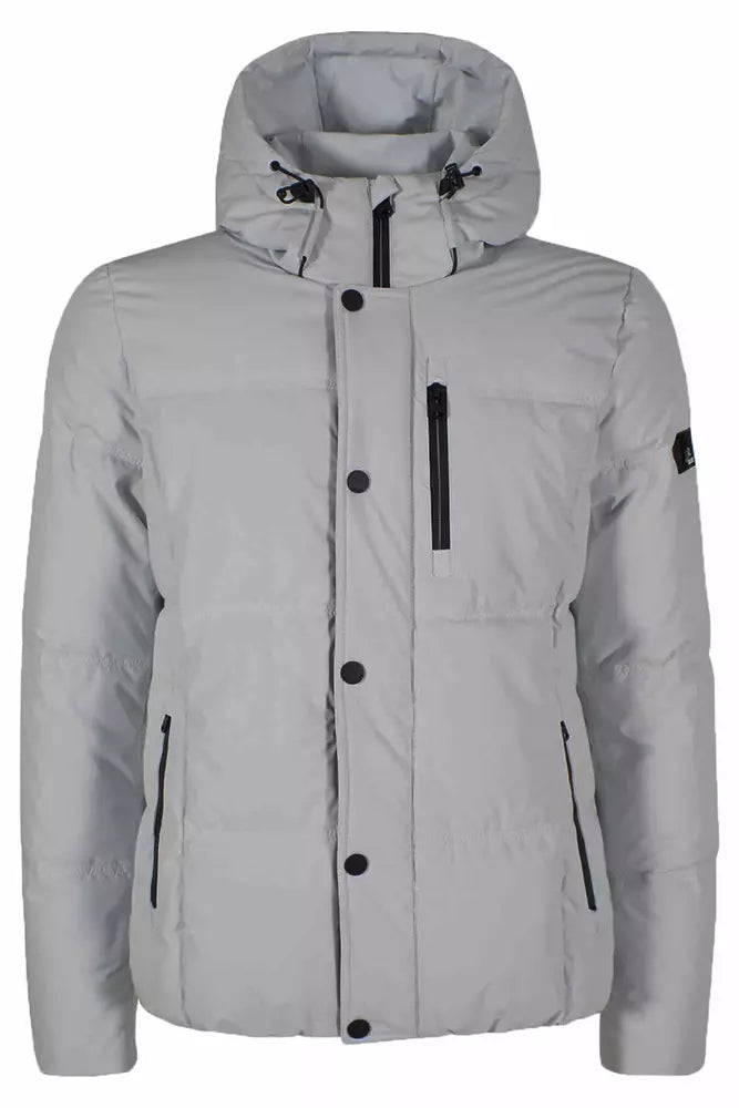 Sleek Quilted Down Jacket with Hood