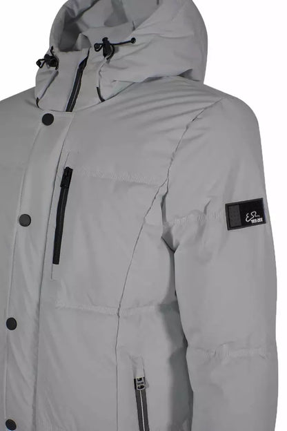 Sleek Quilted Down Jacket with Hood