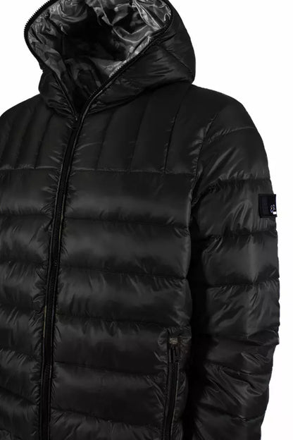 Sleek Quilted Hooded Jacket with Backpack Bag