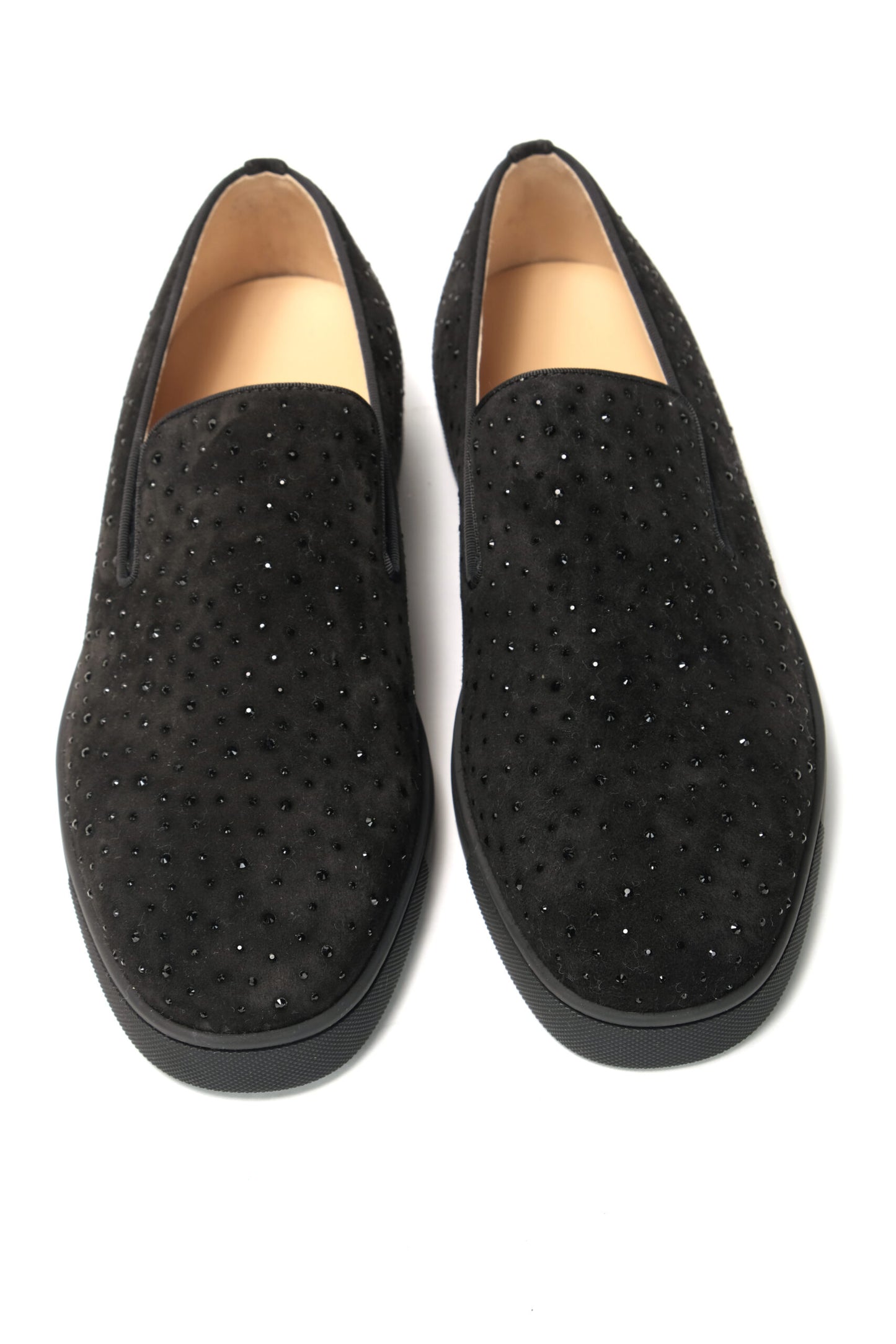 Black Boat Man Flat Veau Shoes